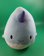 Squishmallows Stackable Wally the Narwhal 12-Inch Plush Stuffed Animal Pillow - £11.84 GBP