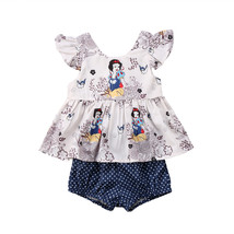 NEW Snow White Princess Baby Girls Tunic Bloomers Diaper Cover Outfit Set  - £6.67 GBP