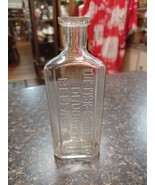 Fisk Crawford Co. Druggists Belfast NY New York Medicine Bottle Clear 5.5&quot; - $1,881.48 MXN