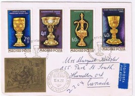 Stamps Hungary Envelope FDC Budapest Golden Chalices 1970 - $3.95