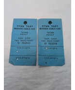 (2) Vintage Israel Masada Cable Car Adult Two Ways Tickets - $69.29