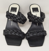Dolce Vita Womens Paily Heels Leather Braided Sandal Black Stella 6.5 - $79.20