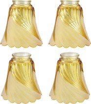 Aspen Creative 23172-4 Transitional Amber Replacement Glass Shade, 1/8&quot;F... - $46.94