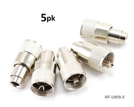 5-Pack Uhf Pl259 Plug Solder Connector For Rg8 W/ Reducer For Rg8X Included - $31.13
