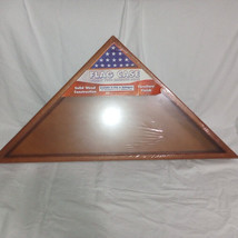 Military Flag and Medal Shadow Box Display Case, Mahogany, Triangle - £39.62 GBP