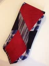 Zylos George Machado Red Gray Black Blue Neck Tie 100% Italian Silk Color Block - £22.82 GBP