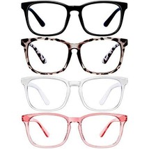 4 Pack Blue Light Blocking Glasses Women/Men, Round Fashion Retro Frame - $18.99