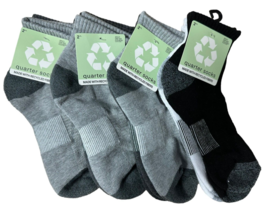 8 Pairs Soft Unisex Quarter Socks One Size Fits Most Made With Recycled ... - $26.72