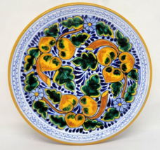 Vintage Talavera PUE Mexico Folk Art Pottery Decorative Plate 8&quot; - £11.98 GBP