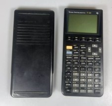 Texas Instruments TI-85 Graphing Calculator With Cover Black Vintage Works - $12.86