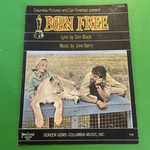 Vintage - Born Free  - Sheet Music - £7.42 GBP