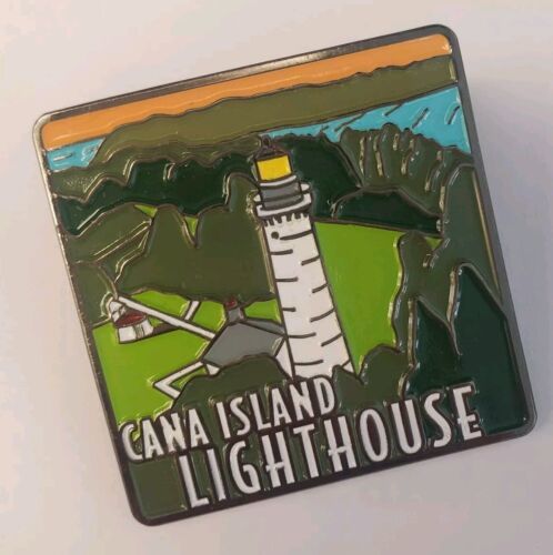CANA ISLAND Lighthouse Door County Wisconsin Souvenir Travel Lapel Hat Pin - $24.55