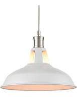 CLAXY Industrial Kitchen Pendant Lighting Brushed Nickel Loft Barn Hangi... - $19.31
