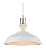 CLAXY Industrial Kitchen Pendant Lighting Brushed Nickel Loft Barn Hangi... - $26.41 CAD