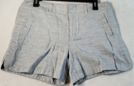 Tommy Hilfiger Shorts Womens Size 8 Gray Cotton Flat Front Belt Loops Pockets - £12.51 GBP