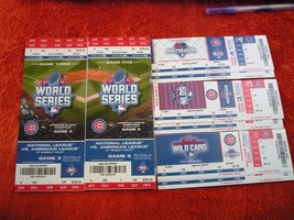 MLB Chicago Cubs Full Unused World Series &amp; Playoff Ticket Stubs As Pict... - £8.87 GBP