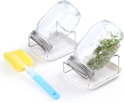 Sprouting Jar Kit - 2 Wide Mouth Mason Jars with 316 Stainless Steel Screen Spro - £21.55 GBP