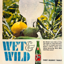1966 7 UP Wet &amp; Wild Advertisement Vintage Soda Pop Beverage Seven Up DWYY1 - $19.99