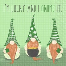 IHR 3-Ply Paper Napkins, 20-Count Cocktail Size, Lucky Gnomes - £6.73 GBP