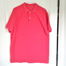 J Crew Mens Slim Fit Pique Polo Shirt XL Short Sleeve Soft Red Cotton Blend Golf - £12.39 GBP