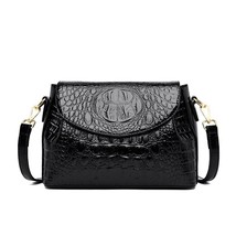 Valenkuci New Fashion Lady Shoulder Bag Head Layer Cowhide Crocodile Pattern Bag - £42.65 GBP