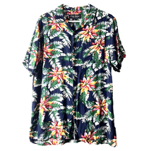 Dirty Laundry Hawaiian Shirt Mens L Floral Collar Short Sleeve Button Up Casual - £7.19 GBP