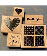 Stampin up loving hearts rubber stamp set - $7.60