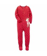 CARTER&#39;S POLKA DOT REINDEER FLEECE PAJAMA SLEEPER ASSORTED SIZES 337G299 - $15.07 CAD