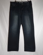 Ring Of Fire Men&#39;s Slim Straight Easy St Indigo Blue Denim Jeans Size 38x30 - £22.58 GBP