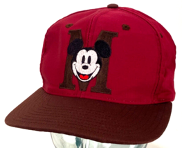 Mickey Mouse Hat-Disney Store-Maroon/Brown-Snapback-Embroidered-Baseball... - $15.00
