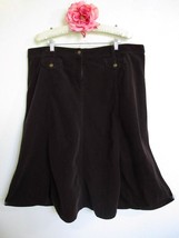 Vintage Jones New York Brown Corduroy Flared Gored Long Skirt 18 Pockets... - $29.99
