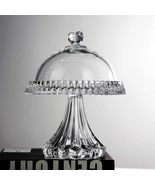 Premium Crystal Glass Cake Stand with Dome Cover, Ribbed Pedestal Desser... - $2,384.52 MXN