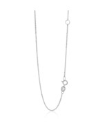 14k White Gold Adjustable Cable Chain 1.1mm Width 18&quot;-20&quot; Inch Length Ne... - £177.41 GBP+