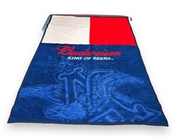 Vintage Biederlack Blanket Throw Budweiser Eagle Logo King Of Beers Made In USA - £59.20 GBP