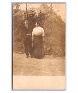 RPPC Cute Couple Standing in the Road UNP Postcard XC7 - $89.88 MXN
