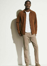 Veste chemise en cuir pour homme marron pur daim sur mesure taille XS SML... - £118.36 GBP