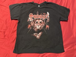 Brisco Brands Savage Lion Graphic T-Shirt XL Black Gothic Urban Streetwear - $19.95