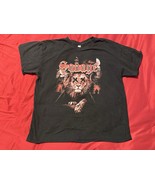 Brisco Brands Savage Lion Graphic T-Shirt XL Black Gothic Urban Streetwear - $34.12 CAD