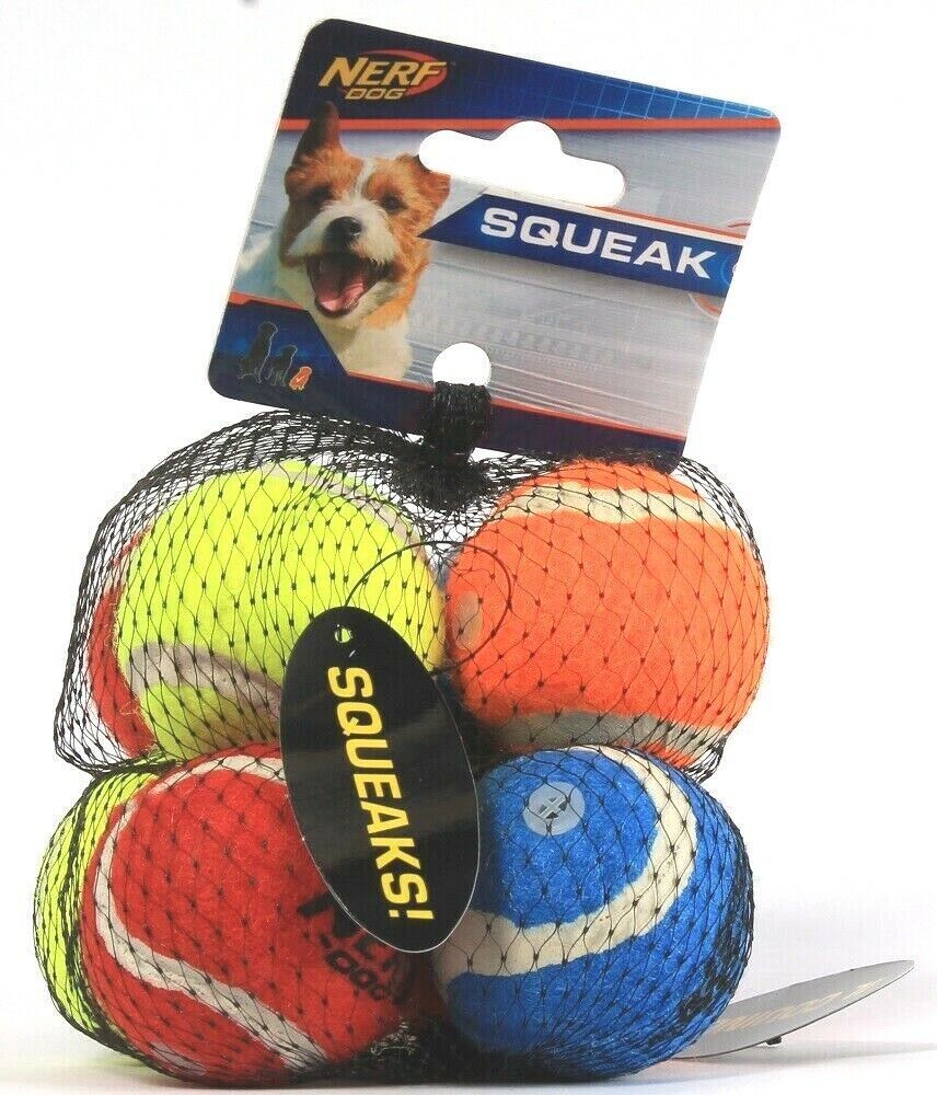 Primary image for 2 Nerf Dog Squeaker Small / Petite Durable Rubber Interactive Mini Tennis Balls