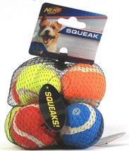 2 Nerf Dog Squeaker Small / Petite Durable Rubber Interactive Mini Tenni... - £23.58 GBP