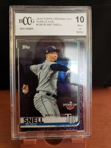 2019 Topps Opening Day Purple Foil #196 Blake Snell Graded BCCG 10 - £15.97 GBP