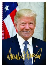 President Donald Trump Presidential Portrait Facsimilie Autograph 5X7 Photo - £6.76 GBP