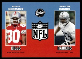 2001 Upper Deck Vintage Rggie Germany/Ken-Yon Rambo Bills Raiders #261 - $1.90