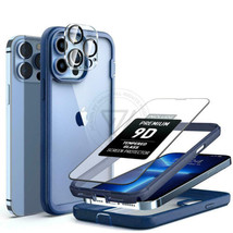 For iPhone 15 14 13 12 11 Pro Max Shockproof Full hard back hard Silicon Case  - £31.11 GBP