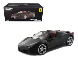 Ferrari 458 Italia Spider Matt Black Elite Edition 1/18 Diecast Car Mode... - £94.53 GBP
