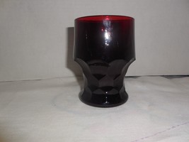 Anchor Hocking Royal Ruby:   Georgian (Honeycomb) Flat 4 1/4&quot; Tumbler - $10.00