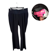 Liz Lange Maternity Black Stretch Pants Size 10 Straight Leg Work Comfort - $14.84