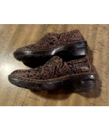 BOC Born Women PEGGY Clogs Size 8.5 Brown Tumbled Tooled Leather Slip On - $427.34 MXN