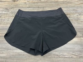 Athleta Womens Run With It Athletic Shorts Size L Black Lined High Rise ... - $19.80