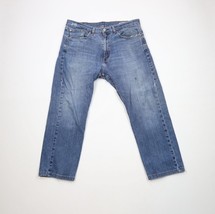 Vintage Y2K Levis 505 Mens 36x27 Thrashed Regular Fit Denim Jeans Blue C... - $44.50